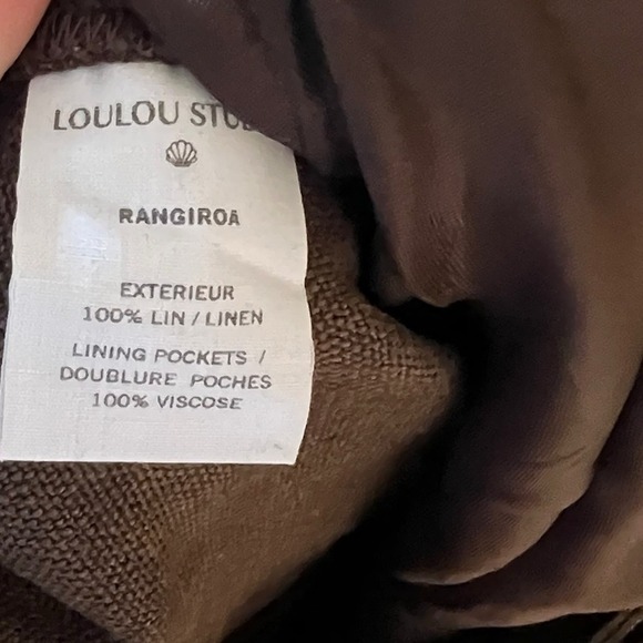 LouLou Studio Brown Linen Shorts - Picture 6 of 6